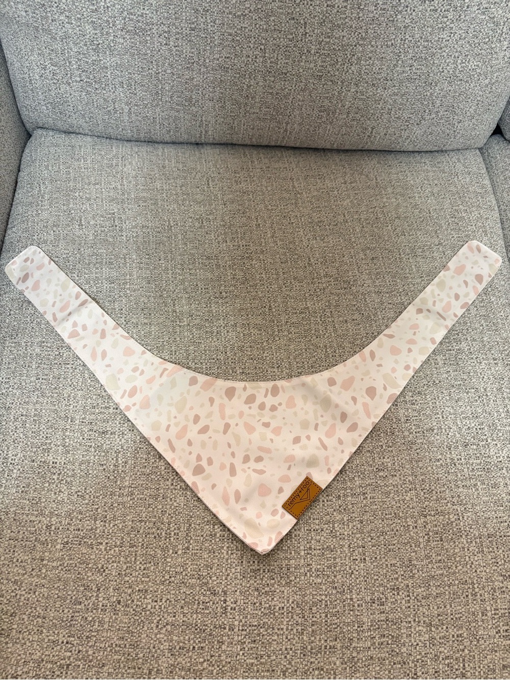 NWOT Dog Bandana in Soft Pink Terrazzo Print